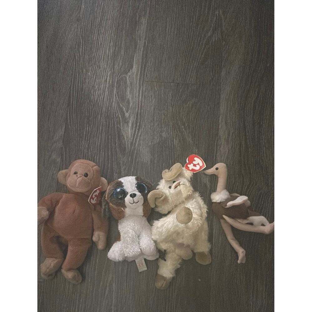 TY Stuffed Animals Ramsey, Bongo, Duke and Stretch Stocking Stuffers Xmas Gifts